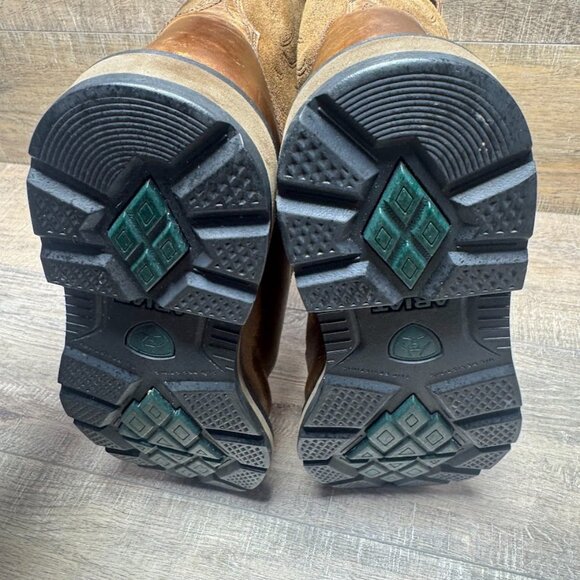 Ariat Groundbreaker Safety Toe Brown Leather Work Boots Men's Size 12 - Picture 6 of 9